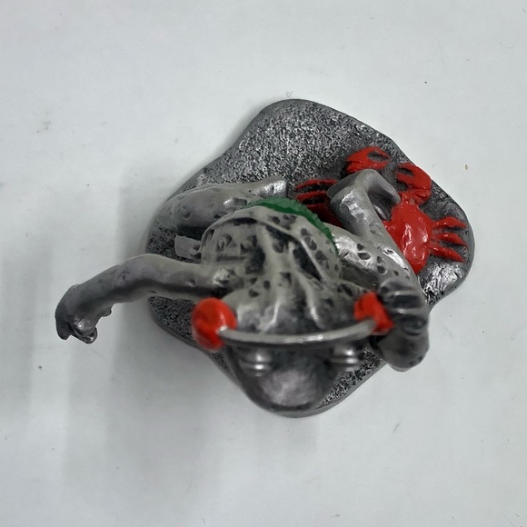Hudson Fine Pewter Dancing Frog with Headphones Figurine #3427 From 1984 - Picture 5 of 8